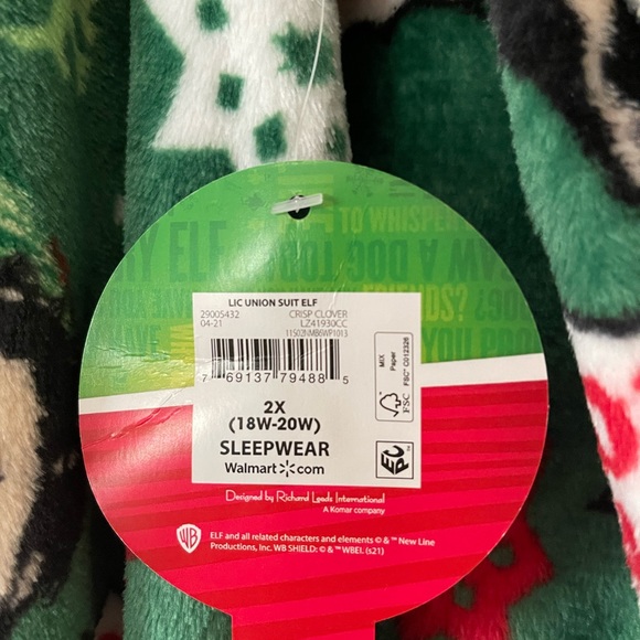 ELF Movie Inspired Union Suit. New with Tags - Picture 3 of 7